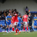 Jordan Bowery is red-carded at AFC Wimbledon on an afternoon when Stags felt they suffered much injustice. Photo by Chris & Jeanette Holloway/The Bigger Picture.media.