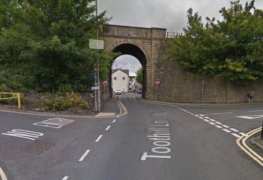 The man was allegedly spotted with a knife on Toothill Lane, Mansfield. Image: Google.