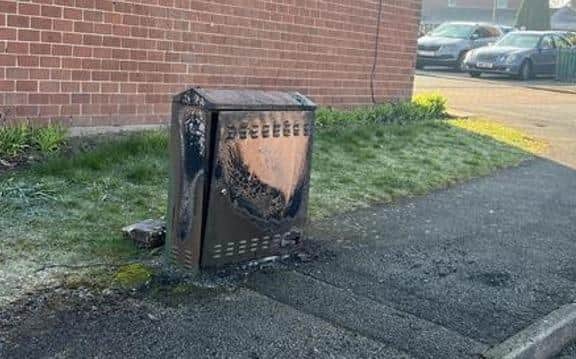 Police are appealing for witnesses after a cable cabinet fire on Roston Close, Mansfield.