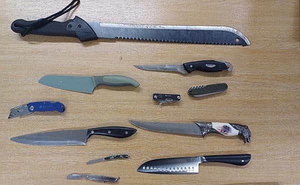 A total of 222 knives were handed in at amnesty bins across Nottinghamshire