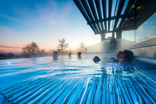 The incredible rooftop infinity pool at Ragdale Hall