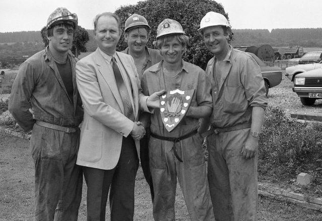 Firefighters from Clipstone Colliery pictured in 1982.