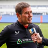NIgel Clough speaks after the Pre Season match against Oldham Athletic AFC at the Boundary Park, 29 July 2023 
Photo Chris & Jeanette Holloway / The Bigger Picture.media