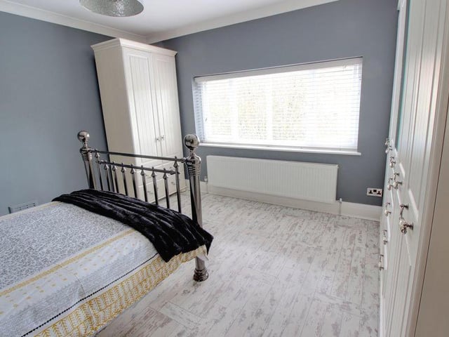An alternative angle shows there is plenty of room in the second bedroom for a wardrobe. The space is bright and airy too.