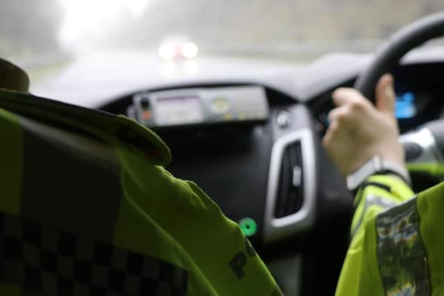 Officers were travelling southbound on the M1 when they spotted a van being driven erratically.