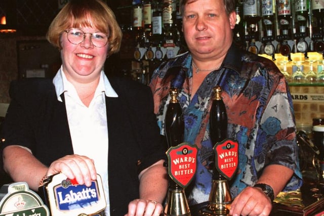 Derek and Lyn Kempton of Ye Old Harrow pictured in 1996
