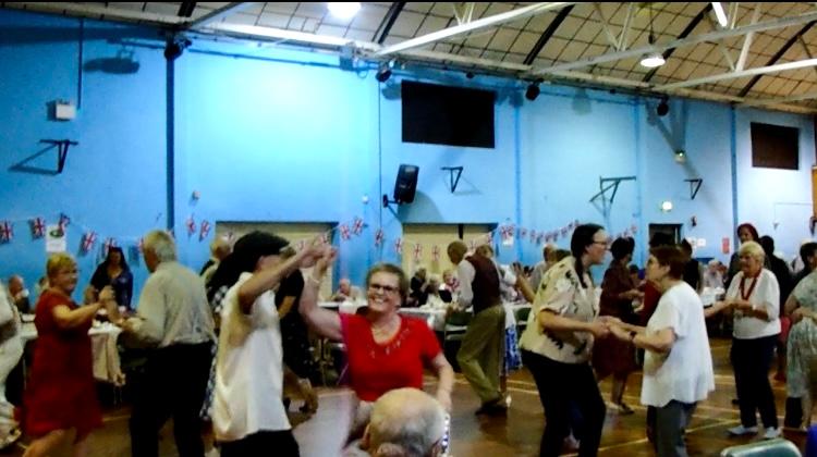 Guests danced along to traditional forties music