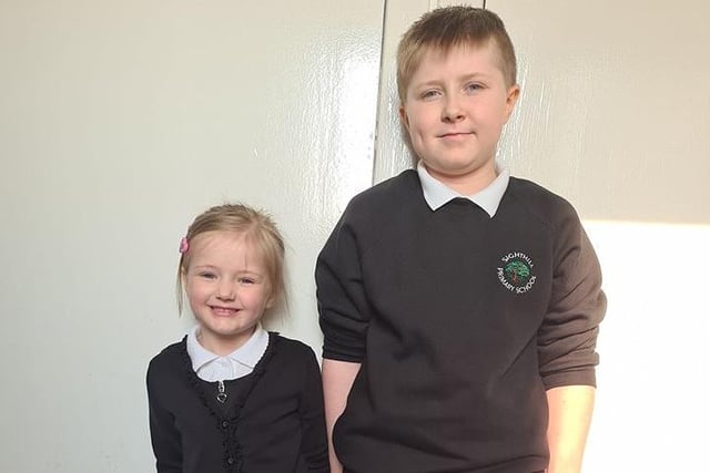 Lily and Steven are going into primary one and primary seven.