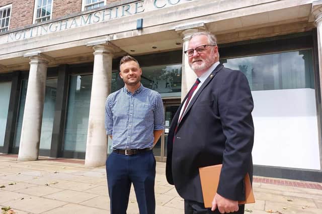 Couns Ben Bradley (left) and Keith Girling both agree moving to new offices at Top Wighay is the right option for the council
