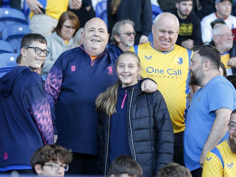Mansfield Town fans ahead of the win over Grimsby Town.