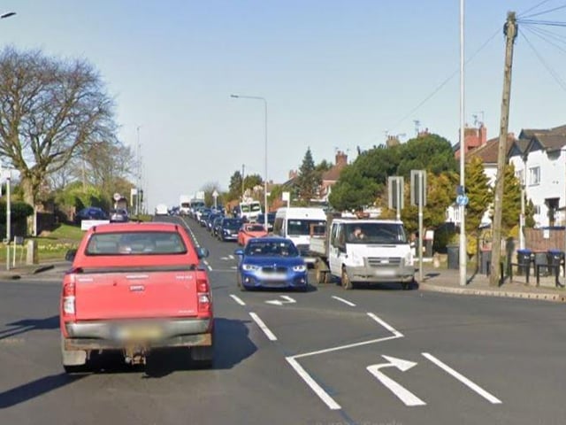 Blidworth Road, Kirkby at junction with Derby Road and Diamond Avenue.