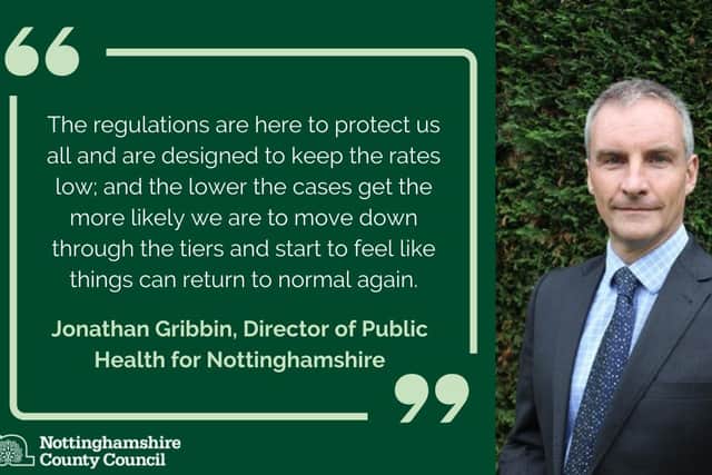 Jonathan Gribben Director of Public Health for Nottinghamshire