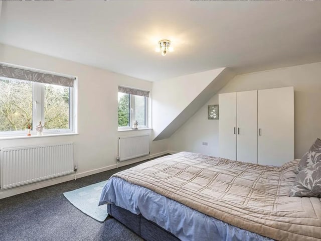 One of five bedrooms in the spacious property