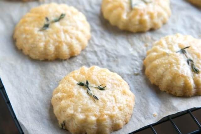 These cookies can be baked with only three ingredients - butter, flour and Parmesan.
