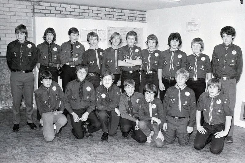 Sutton in Ashfield Scouts presentation in 1982.