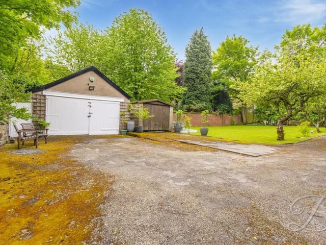 There are a double garage and a single garage within the grounds of the Victorian mansion.