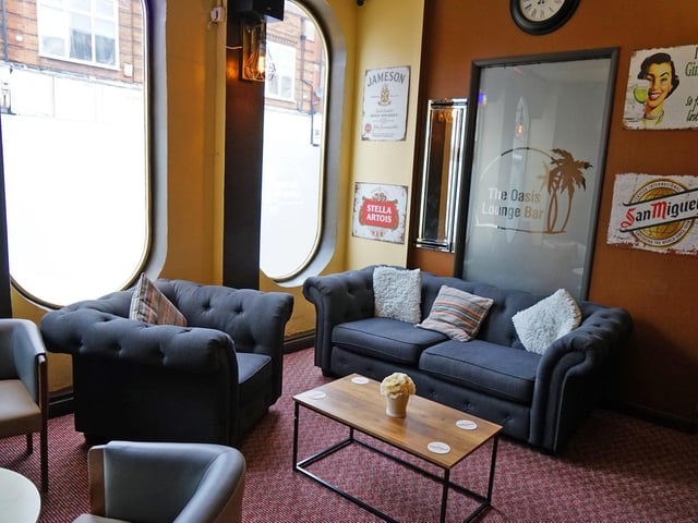 A peek inside the newly-refurbished Oasis bar.