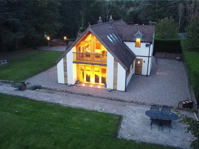 This shot shows how Moles End is a shining light at night as well as during the day. In the background, you can just make out the electric gates from Longdale Lane that give access to the plot.