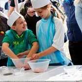 A children's cookery workshop at a previous festival.