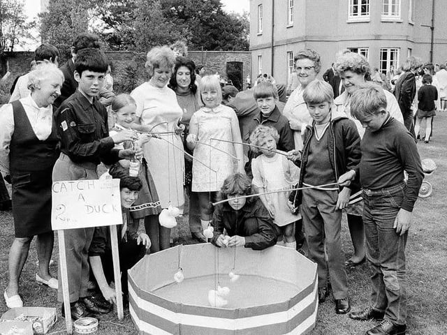 Hook-a-duck fun in Bilsthorpe in 1972.