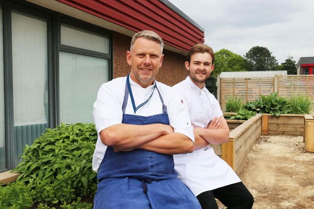 Oska was delighted to be back with his former chef tutor and mentor, Mark Jones