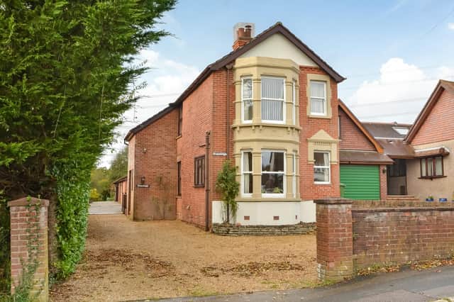 This five bedroom detached house in Hambledon Road, Denmead, is on the market for £775,000. It is listed by Fine and Country.