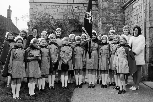 These Blidworth Brownies enjoy a parade in 1972.