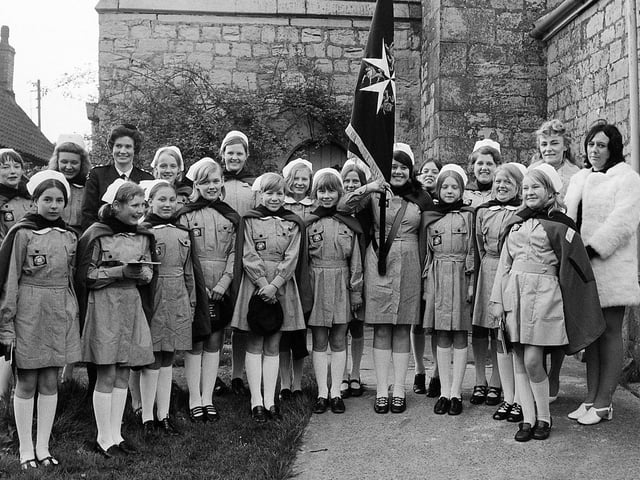 These Blidworth Brownies enjoy a parade in 1972.