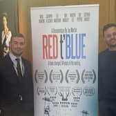 Jay Martin and Mansfield MP, Ben Bradley, before the screening
