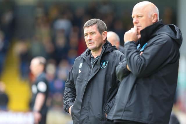Nigel Clough and Andy Garner - new plans needed for Salford away.