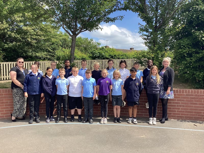 The year 6 leavers from Abbey Hill Primary School, Kirkby