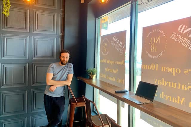 Owner Jamie Battersby inside the new No18 Coffee & Eatery in Kimberley shopping centre.