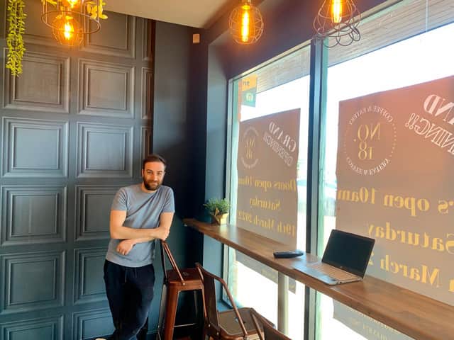 Owner Jamie Battersby inside the new No18 Coffee & Eatery in Kimberley shopping centre.