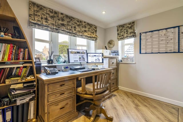 An attractive room at the £750,000 Church Lane property that can be utilised as a home office or study.
