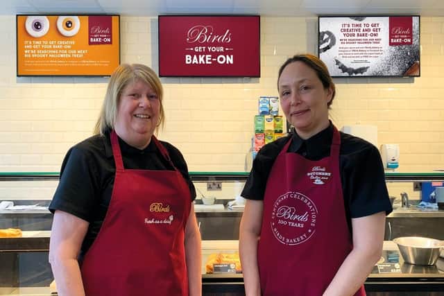 Birds Bakery team members Stacey and Beverly help launch the 'Get Your Bake On' competition