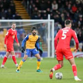 Mansfield Town defender James Perch on his comeback against Leyton Orient a month ago.