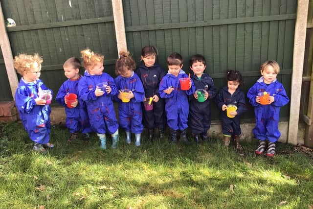 The children took part in an obstacle course with a difference
