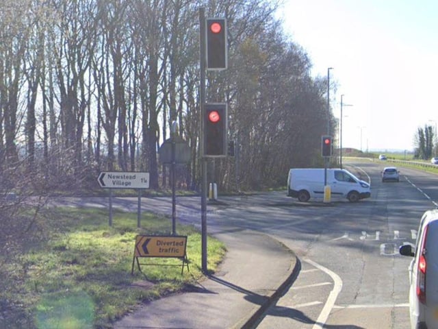 Annesley Woodhouse, south bend Newstead-Annesley Road.