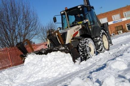 A snow plough comes to the rescue at Mansfield Chad car park in December 2010.