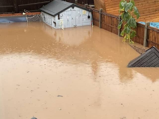Homes and gardens across Nottinghamshire were submerged as Storm Babet brought devastiting flooding to the county. Photo: Jacob Lock