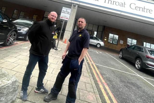 FDS project manager Anthony Beech, left, with Dave Martin from Ideal Cleaning Services.