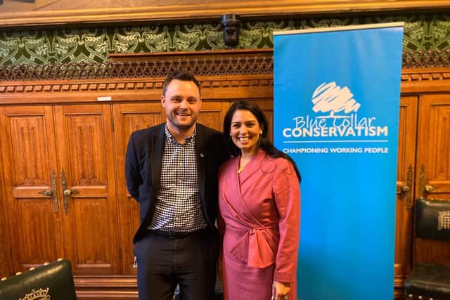 Ben Bradley with Home Secretary Priti Patel