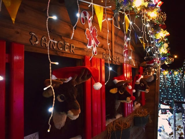 The reindeer are in place at Santa's Grotto which is open Fridays and Saturdays up to Christmas Eve.