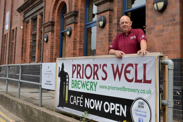 Phil Scotney outside the microbrewery.