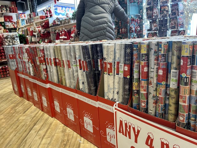 They have lots of wrapping paper for you to choose from