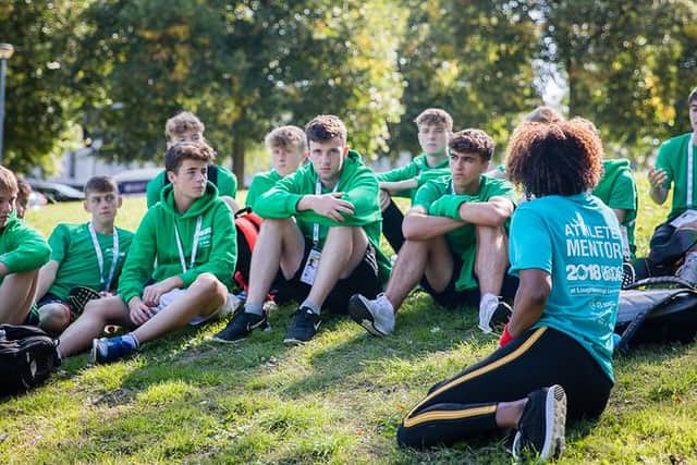 Athlete Mentors supporting School Games National Finals athletes. Photo: Youth Sport Trust
