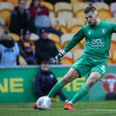 Bobby Olejnik in action for Mansfield Town against Northampton Town in December 2019. (Photo by Pete Norton/Getty Images)