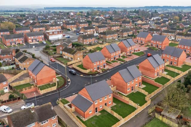 Warwick Close in Kirkby, recently completed council homes by Ashfield District Council