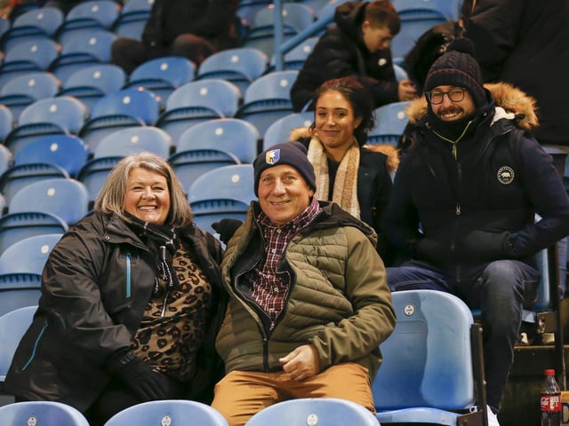 Mansfield Town fans ahead of the victory over Carlisle United.