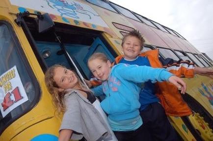 Youngsters made the best of a party play bus at the JTF Charity fun day, from the left are Amelia Betts, Grace Myatt and Brad Baugh in 2007.